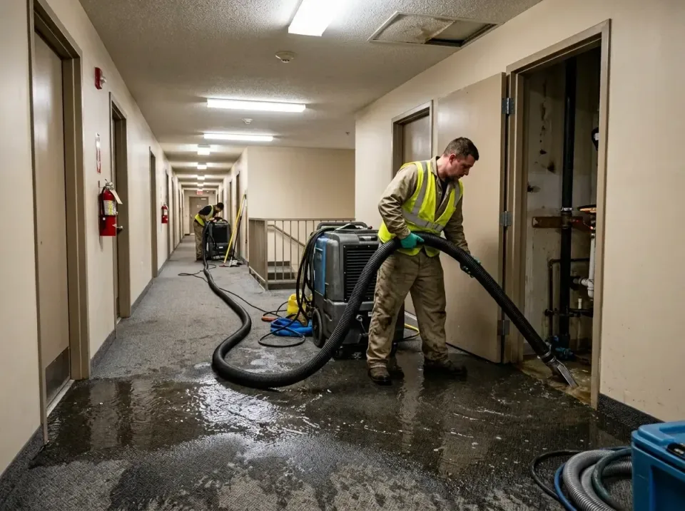 multi-unit-apartment-hallway-f-005 — frequently asked questions, Emergency Burst Pipe Water Extraction & Removal in Eagle Po…